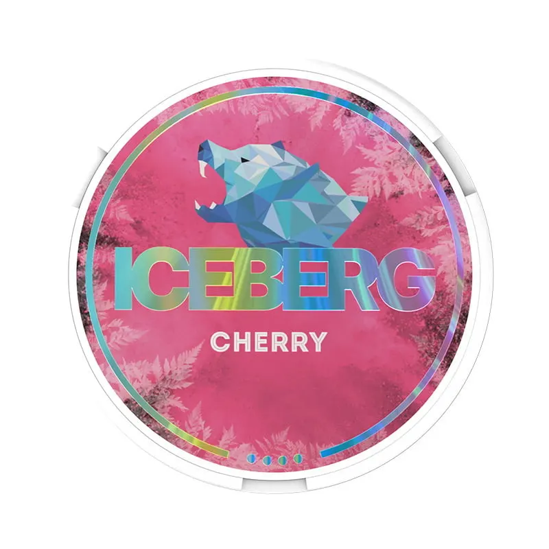Iceberg Cherry nicotine pouch can